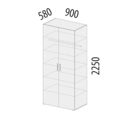 Детский шкаф для одежды Николь 901.43