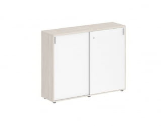 Шкаф-купе средний с замком Сигма СГ.712.ОЛ.ВХ Дуб светлый Белый / Sigma SG.712.OL.WH