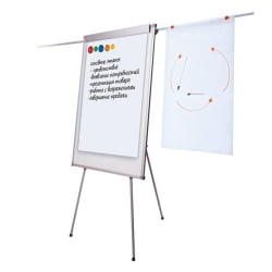 Доска-флипчарт магнитно-маркерная BRAUBERG держатели для бумаг (70х100 см)