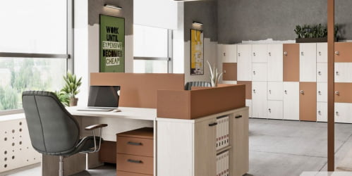 Комплект дверей средних (2 шт.) LEMO L-018 Карамель нюд