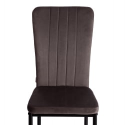 Металлический стул VERTER (mod. BC577-DC) металл, флок, 41 х 52 х 95 см, Dark grey (темно-серый) HLR24 / черный