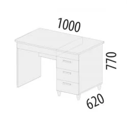 Стол компьютерный с надстройкой Катрин 92.26+92.27 Дуб венге Белый песок Браун вуд