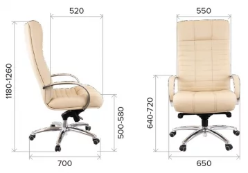 Кресло руководителя Atlant AL M кожа Бежевый