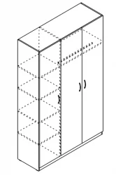 Шкаф трехстворчатый KWD 1345 Белый