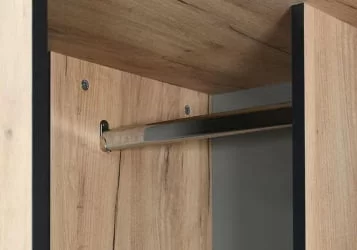 Угловой шкаф Ольга-Лофт 9 Дуб Крафт золотой Темно-серый