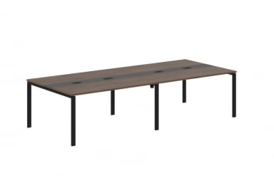 Переговорный стол EDIS EUCT 3114 Дуб Денвер темный Мокко Черный