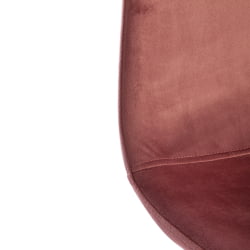 Стул со спинкой BREEZE (mod. 4724) вельвет/металл, 44 х 53 х 87 см, Coral (коралловый) HLR44 / белый