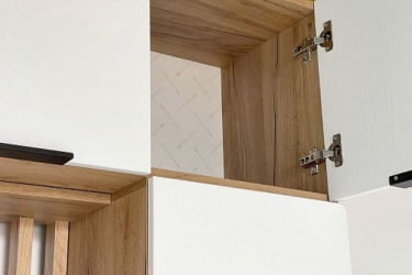 Антресоль Бери MPR-025 Дуб крафт золотой/белое дерево