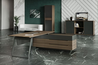 Шкаф высокий 1-секционный QUARTZ QZ.0302.BW.GF.R правый