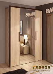 Спальня композиция 2 BAUHAUS Дуб Сонома/Орех шоколадный