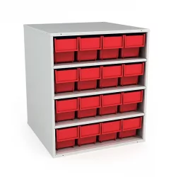 Кассета К-01/2 Кассета (16 ящиков Б 400х92х100 мм красные)