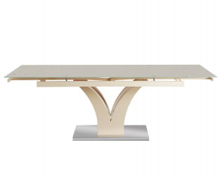 Стол обеденный Верона раскладной 160-220*90 глянцевый Бежевый