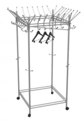 Вешалка гардеробная на колесах Пико 23 Металлик