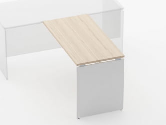 Брифинг-приставка для стола на ЛДСП опорах Deka 75.10.12 Туя/Белый