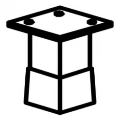 Опоры мебельные (набор из 6 шт) UZ40-100-6 Алюминий