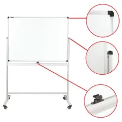 Доска магнитно-маркерная 2-сторонняя BRAUBERG PREMIUM на стенде 90х120 см