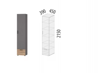 Шкаф-пенал (лев/прав) Денвер 401.06