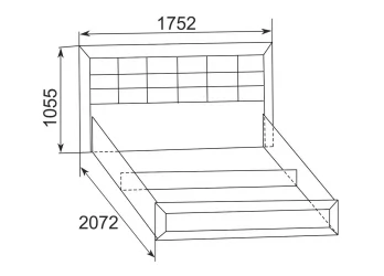Двуспальная кровать я ящиком Ника-Люкс 52