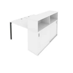 Рабочая станция с опорным шкафом-купе Метал Сйстем БП.РС-СШК-2.1 Белый/Антрацит / Metal System