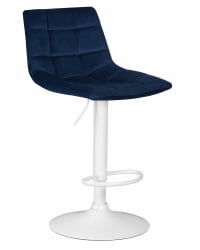Стул барный ДОБРИН ТАИЛОР ВХИТЕ (синий велюр (МДЖ9-117)) 2 шт / DOBRIN TAILOR WHITE (MJ9-117))