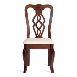 Стул Афродита/ Aphrodite дерево гевея, 46х54х99см, Cappuchino , ткань кремовая с рисунком (А04)