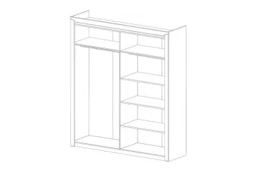 Шкаф для одежды 4-дверный Соренто 01 Дуб Стирлинг
