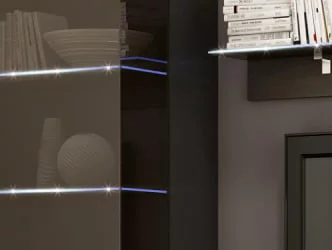 Гостиная Виго со шкафом Венге Белый глянец