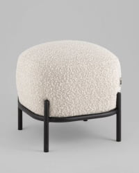 Пуф Стоун П ткань букле молочный