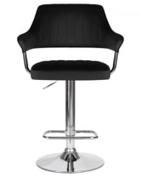 Стул барный ДОБРИН CХАРЛЙ (черный велюр (МДЖ9-101)) 2 шт / DOBRIN CHARLY (MJ9-101))