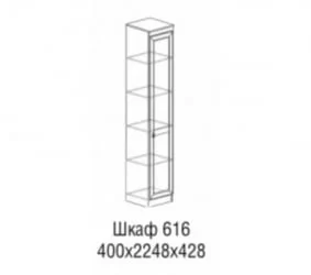 Шкаф в прихожую Инна 616 денвер темный