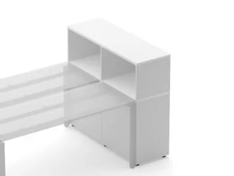 Тумба комбинированная высокая для рабочего модуля Deka 9.04.125 Белый