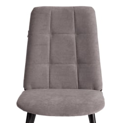 Стул обеденный Asti TREND, велюр, серый/черный, 29, 47х54х86 см