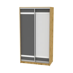 Шкаф-купе B-220х120х60-2(ДВ-Графит-D9D10)