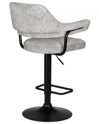 Стул барный DOBRIN CHARLY BLACK (светло-серый твид (LEO04)) 2 шт