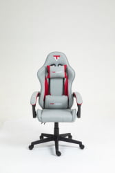 Кресло спортивное TopChairs Phantom ткань серо-красный
