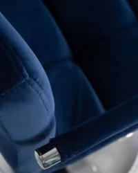 Стул барный DOBRIN KRUGER ARM Синий велюр MJ9-117