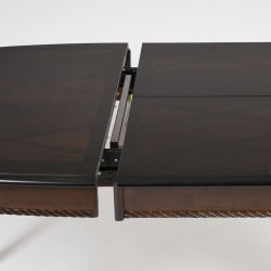 Раздвижной овальный стол Royal ( RY-T6EX ) дерево гевея/мдф, 150+44х106х75см, Tobacco