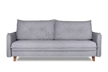 Серый диван из велюра ENSTOR ножки дерево (2210*1000*1010) Серый, 00-00009823