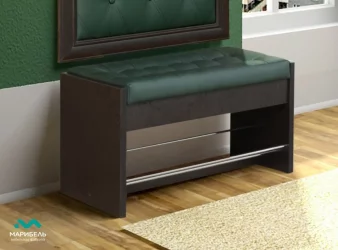 Тумба Визит-1 ЛДСП+ иск.кожа  terra 106 - Венге