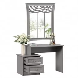 Столик туалетный Джулия с зеркалом ППУ Оникс серый