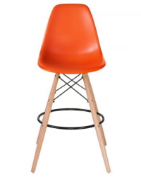 Стул барный DOBRIN DSW BAR (ножки светлый бук, цвет сиденья оранжевый (O-02)) 2 шт