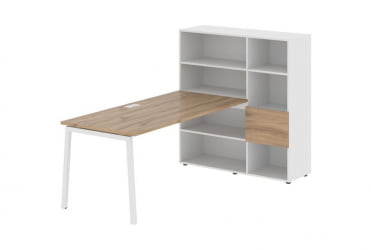 Рабочая станция EDIS ELRST 1217 Дуб Денвер светлый Белый Белый