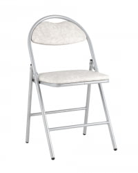 Складной стул Hagen chrome экокожа Белый мрамор