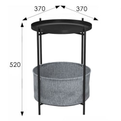Придиванный столик Берген Черный