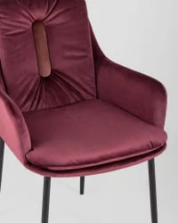 Кресло Саманта велюр Бордовый