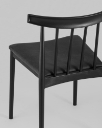 Стул пластиковый Ranch с мягким сиденьем Черный