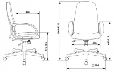 Кресло руководителя Бюрократ CH-808AXSN/TW-12