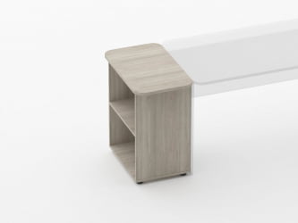 Тумба приставная к столу Glassy 3.18.10 Дуб сантана светлый