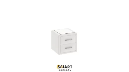 Тумба прикроватная Элис со стеклом Светлая