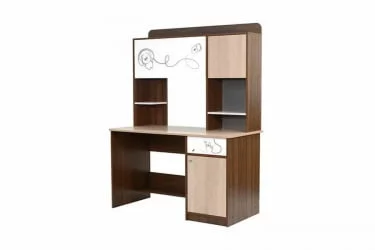 Стол компьютерный Котофей Орех Дуб Сонома Белый